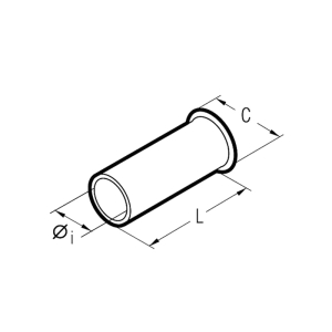 1x Aderendhülse verzinnt 0,34mm² / 5mm  (unisoliert)