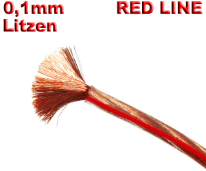 Lautsprecherkabel RED LINE  (Meterware, 2x1,5mm²)
