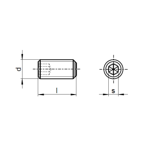 1x Gewindestift M5 x 12  (DIN 913 - ISK & Kegelkuppe,...