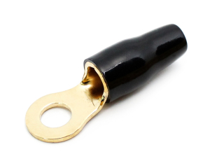Ring-Kabelschuhe vergoldet für 16mm² M6  (schwarz)