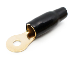 1x Ring-Kabelschuh vergoldet für 50mm² M8  (schwarz)