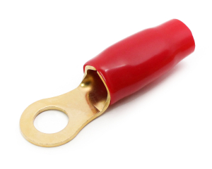 1x Ring-Kabelschuh vergoldet für 50mm² M10  (rot)