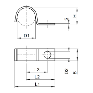 1x Kabelschelle Ø11  (DIN 72571 - A2, Typ BSL W4)