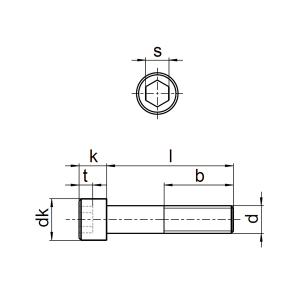 1x Zylinderschraube M5 x 10  (DIN 912 - 8.8, VZ)