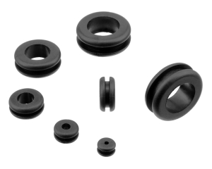 1x Durchgangstülle 4x8x11 - 1,0mm  (EPDM, schwarz, doppelseitig)