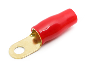 1x Ring-Kabelschuh vergoldet für 35mm² M6  (rot)