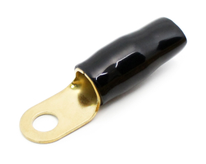 1x Ring-Kabelschuhe vergoldet für 35mm² M6  (schwarz)