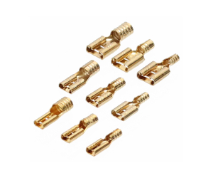 1x Flachsteckhülsen vergoldet 6,3mm bis 2,5mm²  (rot)