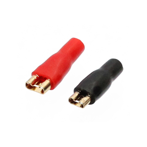 SET Flachsteckhülsen 4,8+6,3mm vergoldet bis 4,0mm²  (4x rot + 4x schwarz)