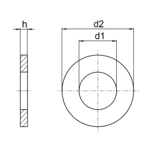 1x Unterlegscheibe M3,5  (DIN 9021 - Form A, A2)