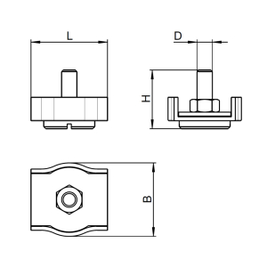 1x Drahtseilklemme SIMPLEX &Oslash;5  (Art 9627, A4)