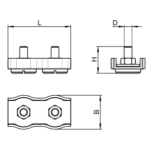 1x Drahtseilklemme DUPLEX Ø5  (Art 9626, A4)