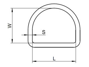 1x D-Ring geschweißt Ø25 x 5  (Art 8376, A4)