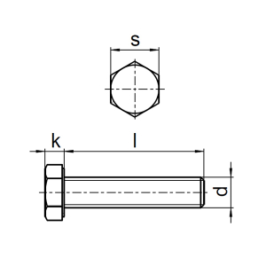 1x Sechskantschraube M2,5 x 3  (DIN 933 - A2)