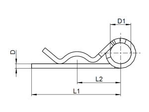 1x Federstecker Ø6x125  (DIN 11024-E, A2)