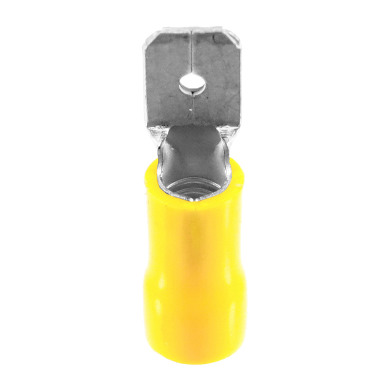 1x Flachstecker 6,3mm bis 6,0mm² (gelb, PVC teilisoliert) - NormReich, 0,06  €
