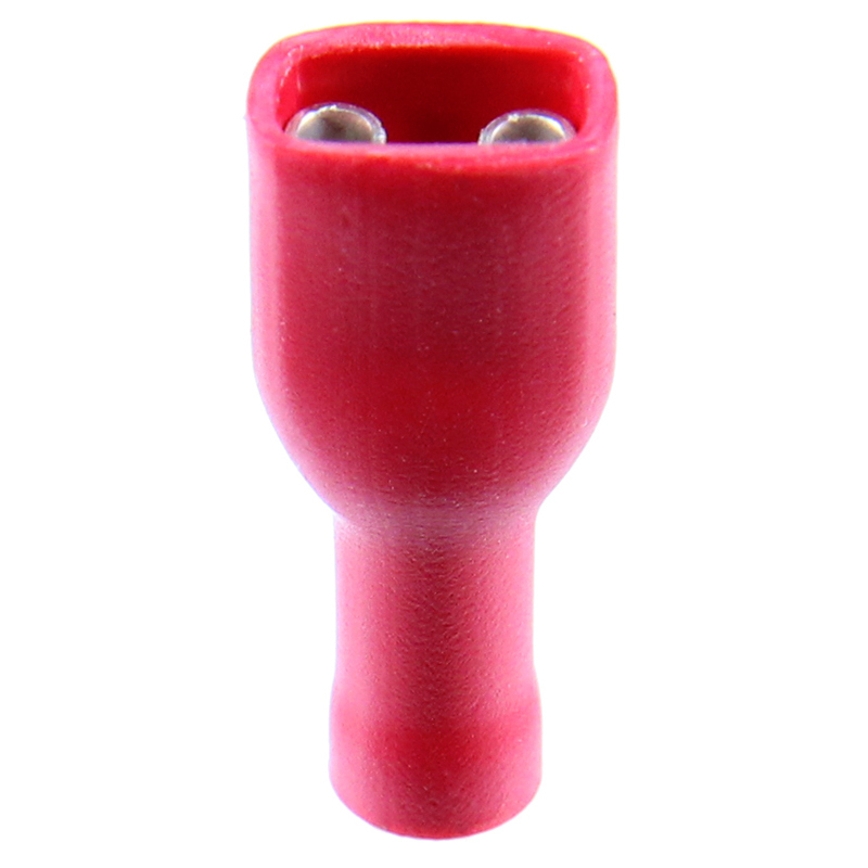 Voltomat Flachsteckhülsen (6,3 mm, Querschnitt: 0,5 mm² - 1,5 mm², 10 x  Flachstecker, 10 x Flachsteckhülsen, Rot)