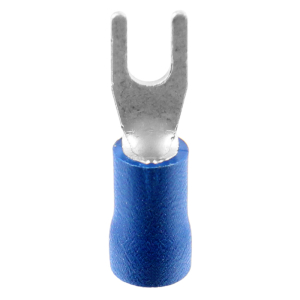 1x Gabel-Kabelschuh bis 2,5mm&sup2; M3  (blau, PVC...