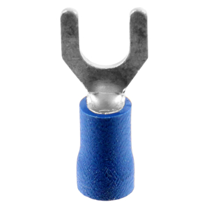 1x Gabel-Kabelschuh bis 2,5mm&sup2; M5  (blau, PVC...