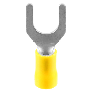 1x Gabel-Kabelschuh bis 6,0mm² M8  (gelb, PVC...
