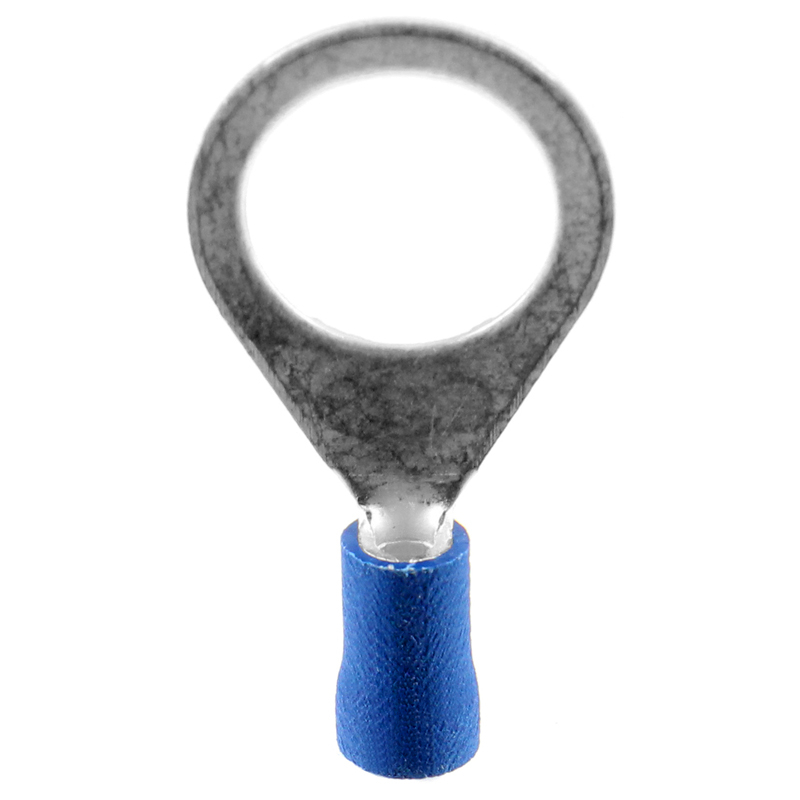 1x Ringkabelschuh bis 2,5mm² M12 (blau, PVC teilisoliert) - NormReich, 0,13  €