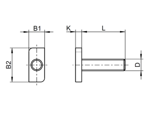 1x Hammerkopfschraube M8x16  (Typ 28/15, A2)