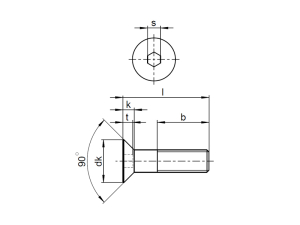 1x Senkschraube M3x25  (DIN 7991 - 8.8, VZ)