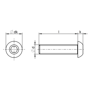 1x Linsenkopfschraube M3x18  (ISO 7380-1 - ISK, A2)