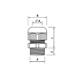 1x Kabelverschraubung IP68 M16x1,5  (Polyamid PA6.6) hellgrau (RAL 7035)