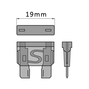 1x ATO-Flachstecksicherung  (15 Ampere)