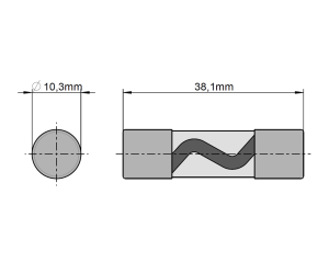 AGU-Sicherung vergoldet  (10 Ampere)