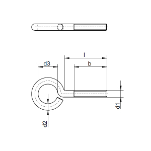 1x Ösenschraube M6x20  (Art 9078, VZ)