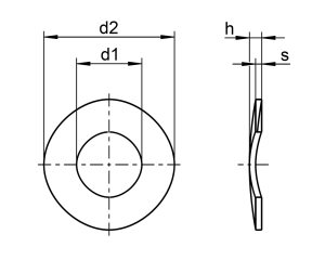 1x Federscheibe M7 - Ø7,4  (DIN 137 - Form B, A2)