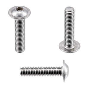 1x Linsenkopfschraube mit Flansch M6x6  (ISO 7380-2 - ISK, A2)