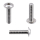1x Linsenkopfschraube mit Flansch M8x80  (ISO 7380-2 - ISK, A2)