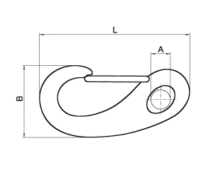 1x Karabinerhaken mit Schnapphaken 50mm  (Art 8251, A4)