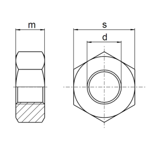 1x Sechskantmutter M30  (DIN 934 - 8, VZ)