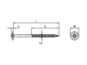 1x Tellerkopf-Holzbauschraube Ø4,5x60  (Art 9250 -...