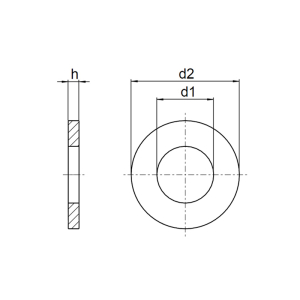1x Unterlegscheibe M8 - Ø8,4  (DIN 433, VZ)
