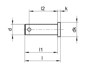 1x Steckbolzen &Oslash;5x15  (Art 8144 - A4, EP)