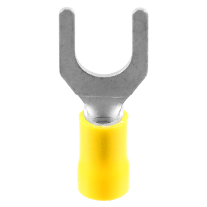 1x Gabel-Kabelschuh bis 6,0mm² M10  (gelb, PVC...
