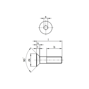 1x Senkkopfschraube M16x75  (DIN 7991, A2)
