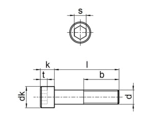1x Zylinderschraube M16x80  (DIN 6912 - niedriger Kopf, A2)