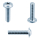 1x Linsenkopfschraube mit Flansch M12x45  (ISO 7380-2 - TX - 10.9, VZ)