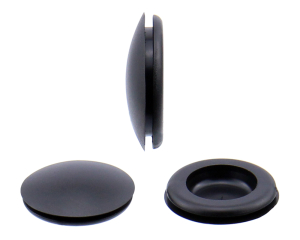 1x Verschluss-Stopfen 4,7mm  (PVC, schwarz)