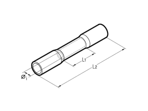 1x Warmschrumpf-Quetschverbinder rot 0,5-1mm&sup2;  (WL03-M)