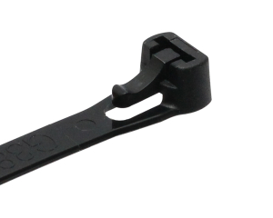 1x Kabelbinder PA6.6 schwarz 200x7,6mm  (wiederlösbar, UV-beständig)