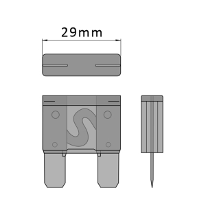 1x MAXI-Flachstecksicherung 29mm  (20-80 Ampere)
